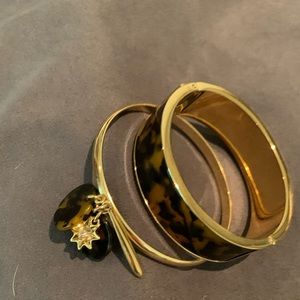 J. Crew Tortoise Shell Bangle Bracelets (Pair)